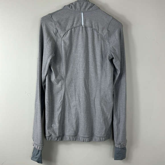 Lululemon Gray Orange 1/4 Zip Long Sleeve Pullover Jacket 4 - Picture 6 of 8